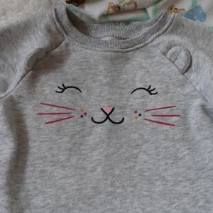Jumping Beans Babies Grey Cat Sweatshirt Size 18M